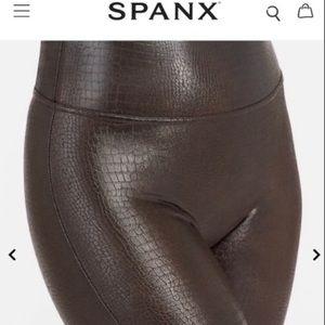 Spanx Faux Leather Croc Leggings